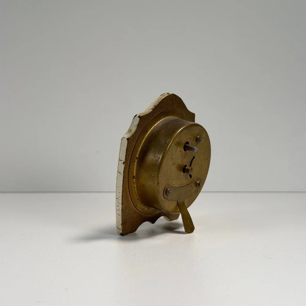 Vintage Aristocrat Small Desk Mantel Clock Brass Farmhouse‎ Cottagecore USA Made